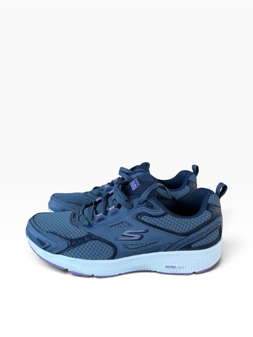 Skechers Women’s Navy and Light Purple Athletic Sneakers